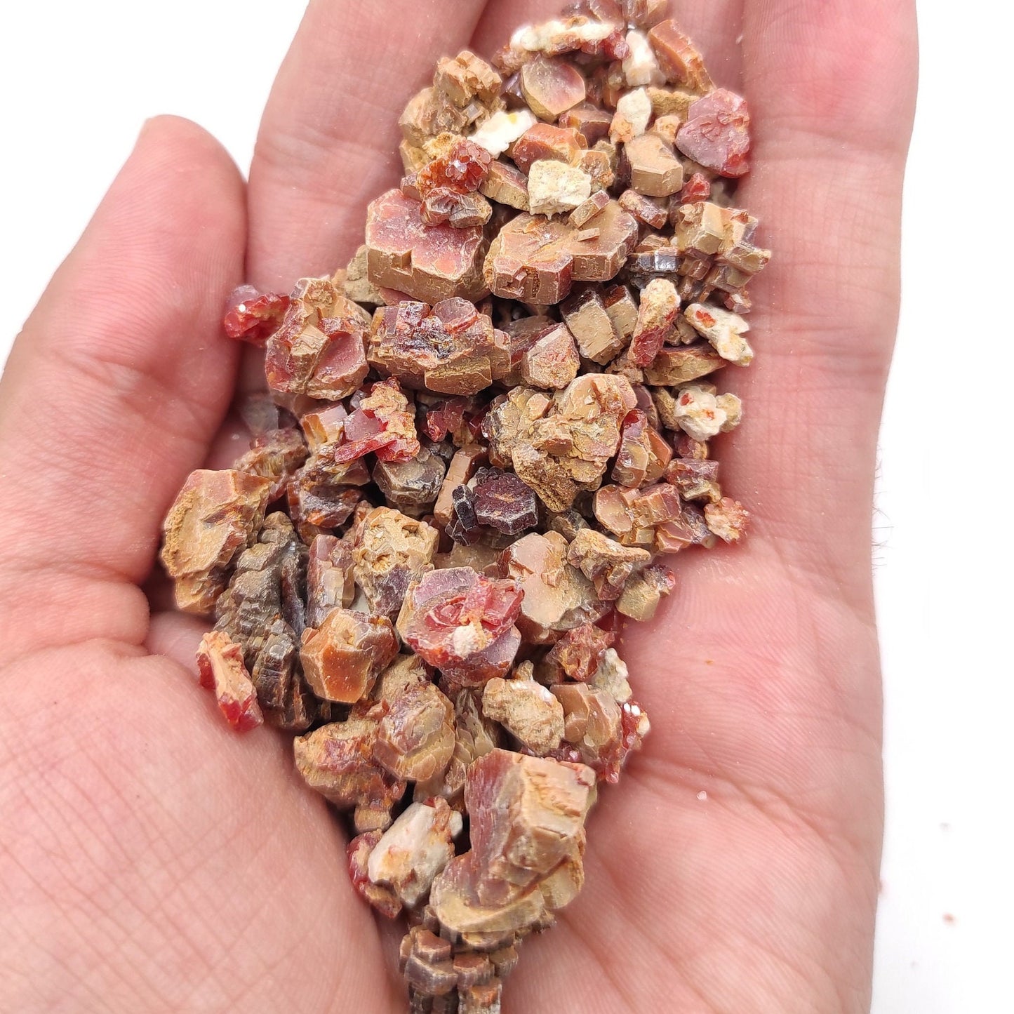 144g Vanadinite Pieces - Mini Vanadinite Crystals from Mibladen, Morocco - Raw Vanadinite Stones - Rough Vanadinite Crystal Gravel