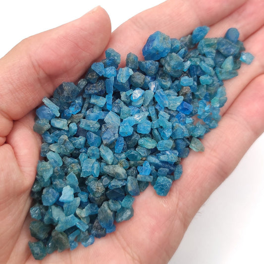 57g Blue Apatite Pieces - Mini Apatite Crystals from Madagascar - Raw Blue Apatite Stones - Rough Apatite Crystal Gravel