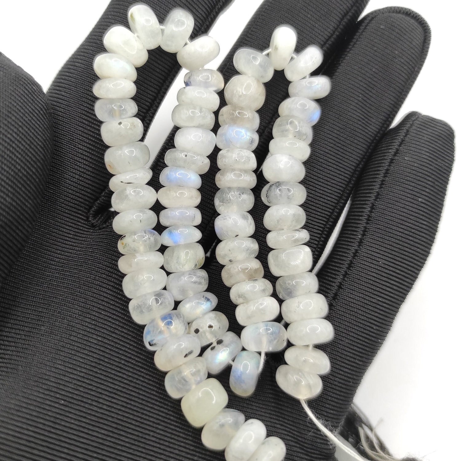 153ct / 10 Inch - 8mm Moonstone Bead Strand - Natural Moonstone Beads - Oval Gemstone Beads - Bead Strand - Gem Beads - Drilled Gems