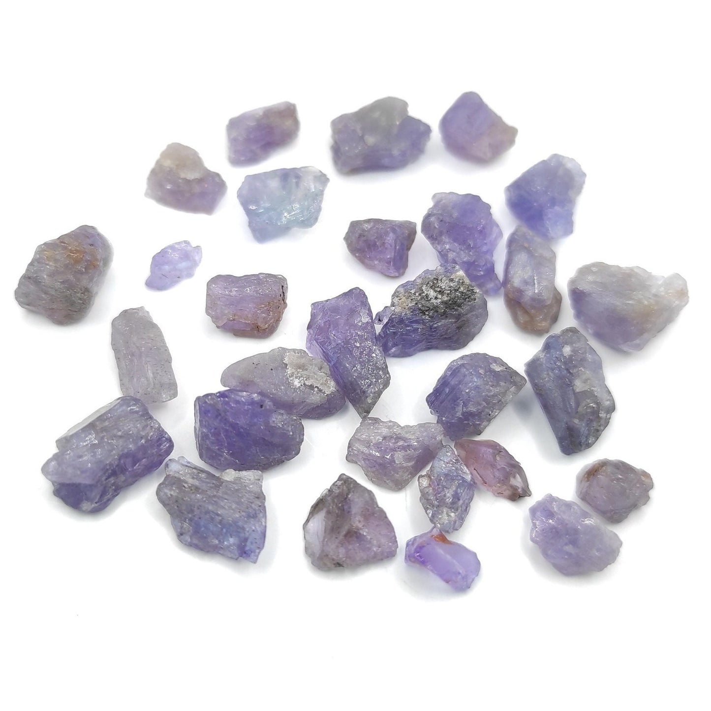 55ct Lot of 29pcs - Raw Tanzanite Gemstones - Rough Tanzanite Crystals - Heat Treated Tanzanite Loose Gems - Purple Tanzanite from Tanzania