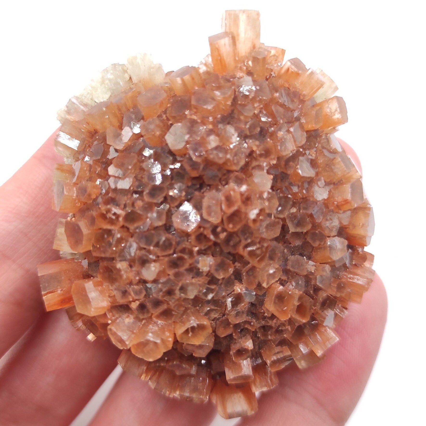 94g Aragonite Star Cluster - Orange Aragonite Crystal - Raw Mineral Specimen - Rough Aragonite from Tazouta, Fés-Méknes Region, Morocco