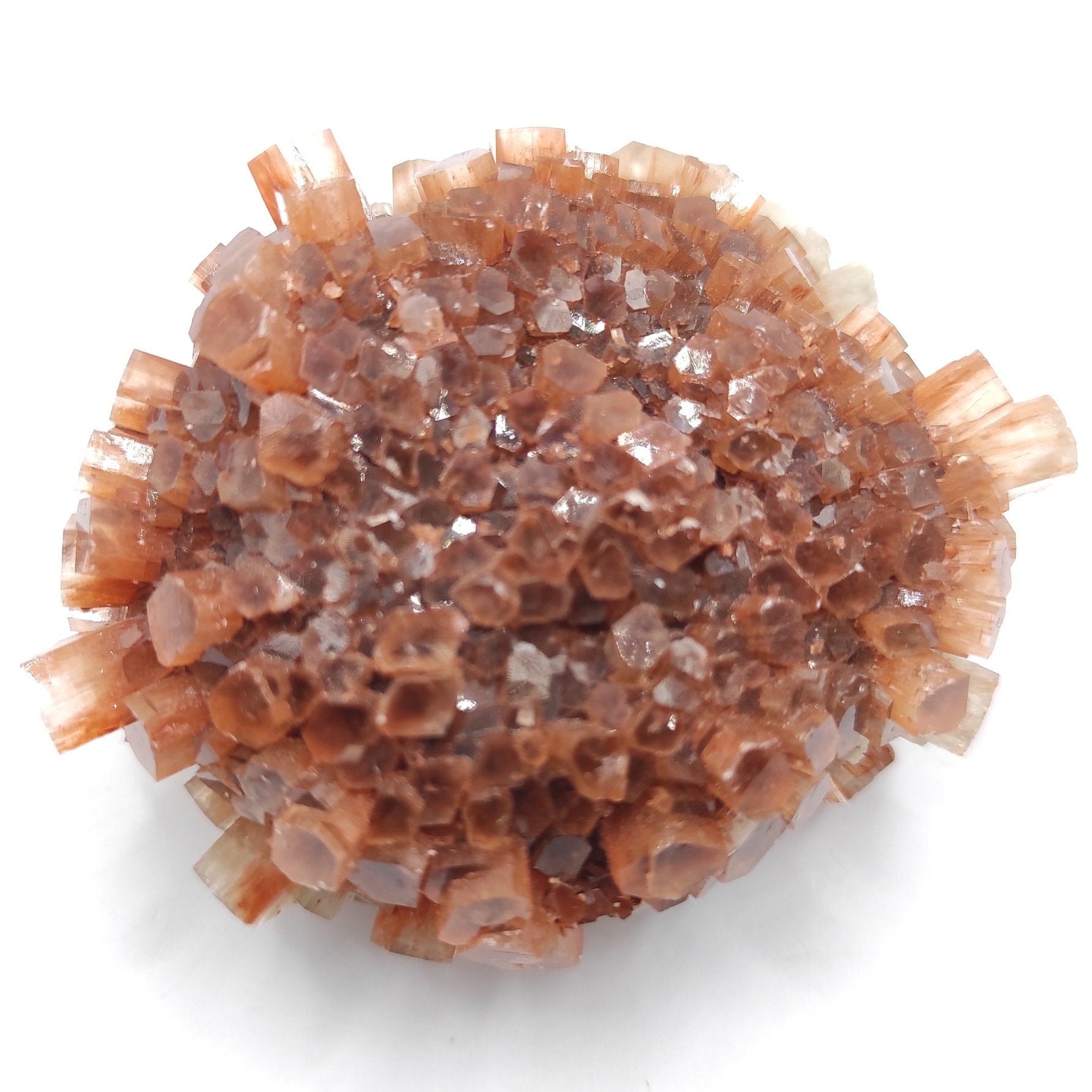 94g Aragonite Star Cluster - Orange Aragonite Crystal - Raw Mineral Specimen - Rough Aragonite from Tazouta, Fés-Méknes Region, Morocco