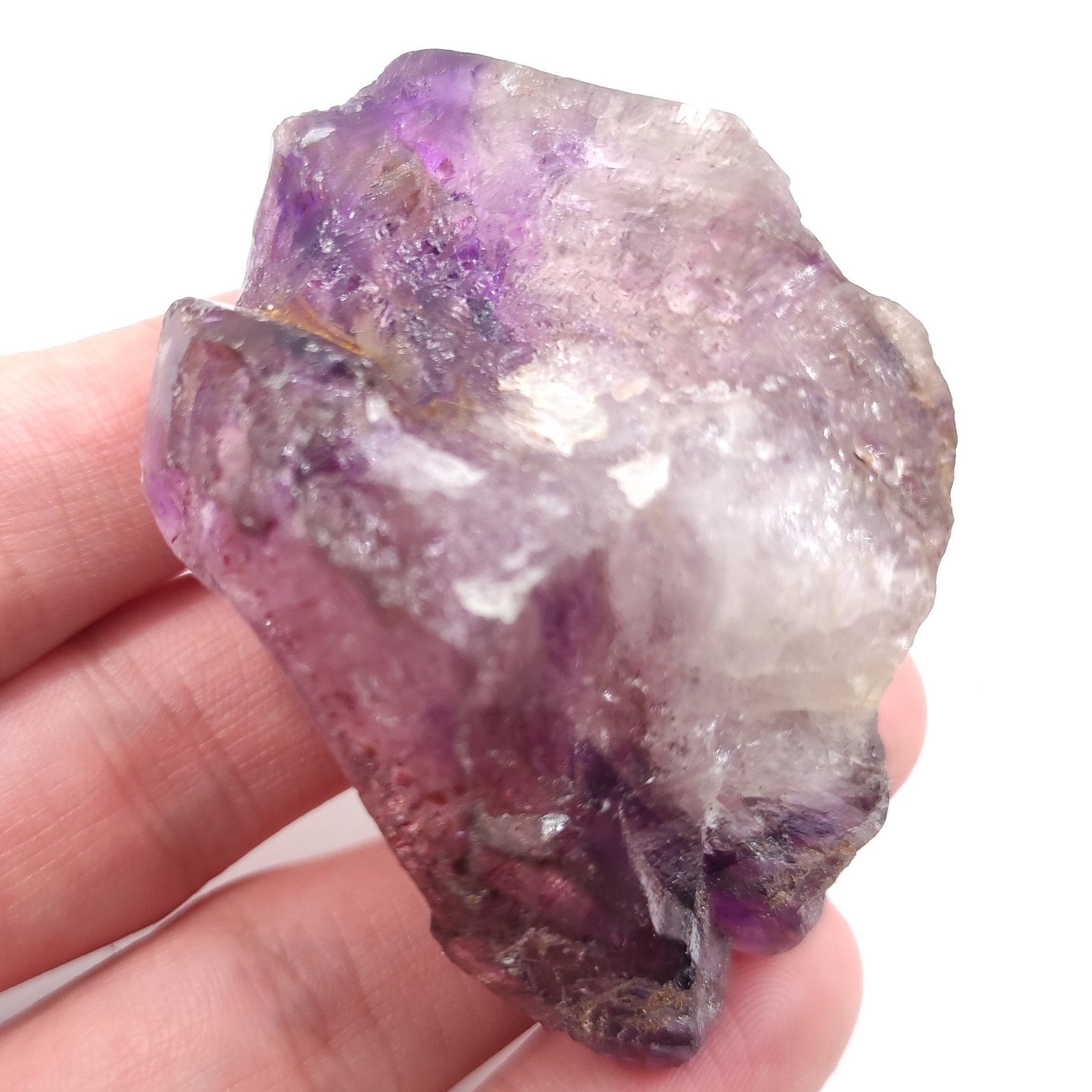 80g Natural Super Seven Amethyst Crystal - Rare Melodys Stone - Amethyst, Cacoxenite, Goethit, Lepidocrocite, Rutile, Smoky Quartz