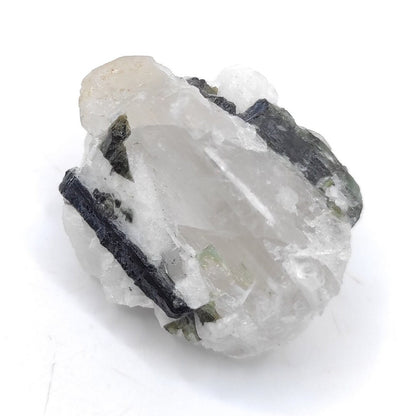17g Green and Black Tourmaline in Quartz - Tourmaline in Matrix - Skardu, Pakistan - Natural Tourmalines Crystal - Mineral Specimen