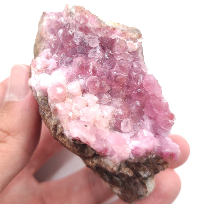 270g Crystallized Cobalto Calcite - Pink Cobalt Calcite from Bou Azzer, Morocco - Salrose Calcite Crystal - Cobaltocalcite Mineral Specimen