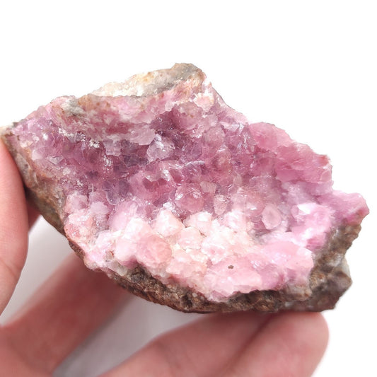 270g Crystallized Cobalto Calcite - Pink Cobalt Calcite from Bou Azzer, Morocco - Salrose Calcite Crystal - Cobaltocalcite Mineral Specimen