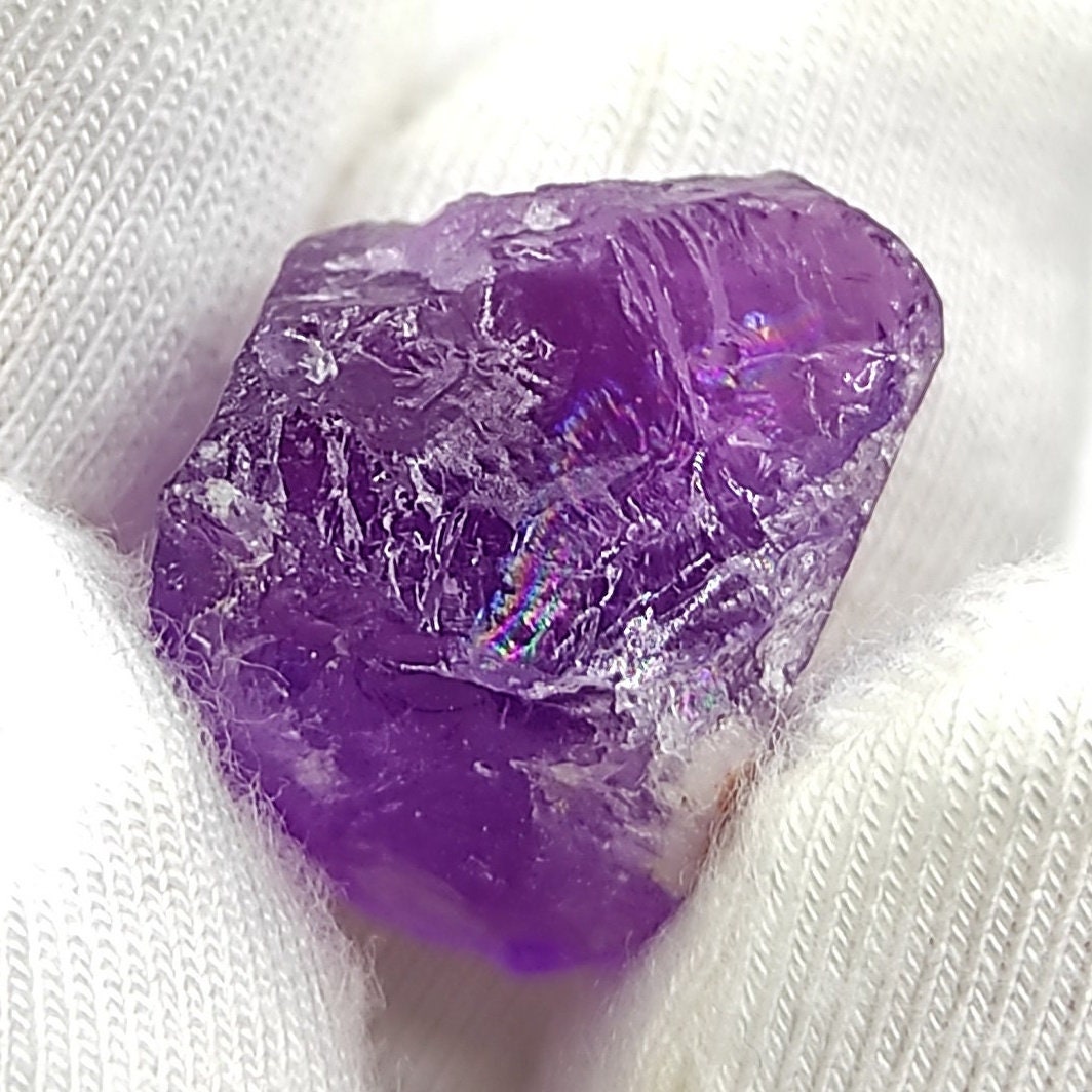 13.30ct Purple Amethyst - Unheated & Untreated Amethyst - Zambia - Facet Rough Gemstone - Raw Amethyst Gem - Rough Amethyst Crystal