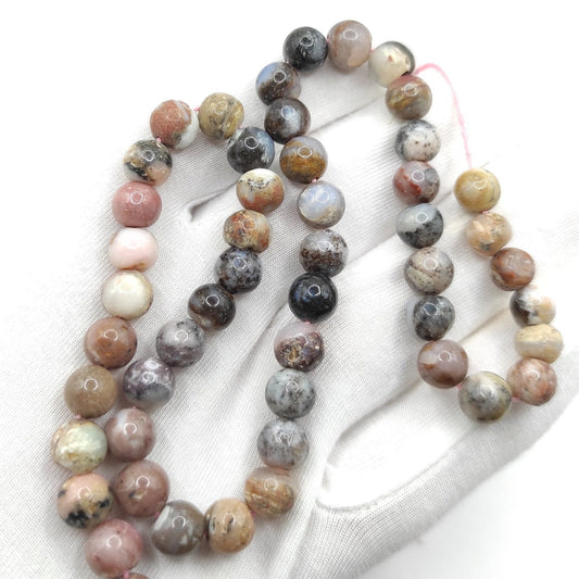 96ct / 12 Inch - 6mm Pink Opal Bead Strand - Natural Pink Opal Beads - Round Gemstone Beads - Bead Strand - Gem Beads - Drilled Gemstones