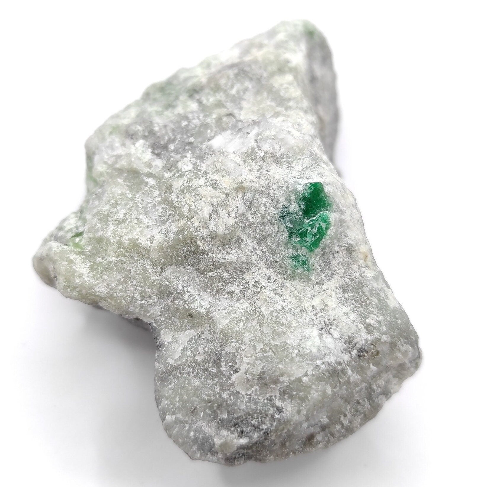 184g Green Emerald in Matrix - Natural Green Emerald Specimen - Rough Crystal from Pakistan - Green Emerald Chunk - Natural Gemstones