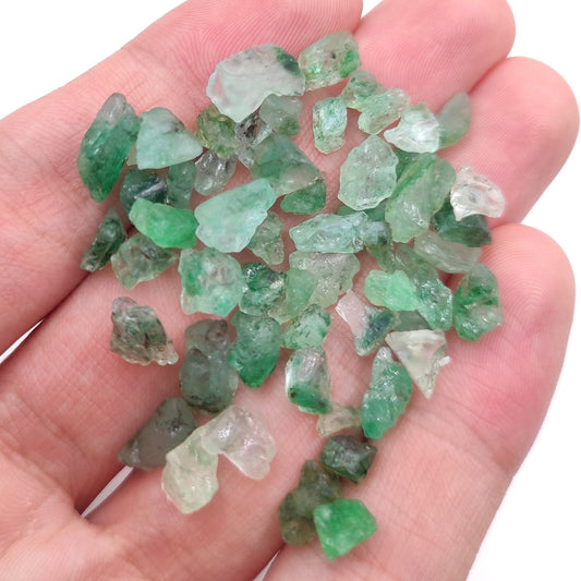 51ct Emerald Lot - Oiled & Dyed Emerald Gemstones - Green Emerald from Colombia - Rough Emerald Crystal Lot - Loose Emerald Lot