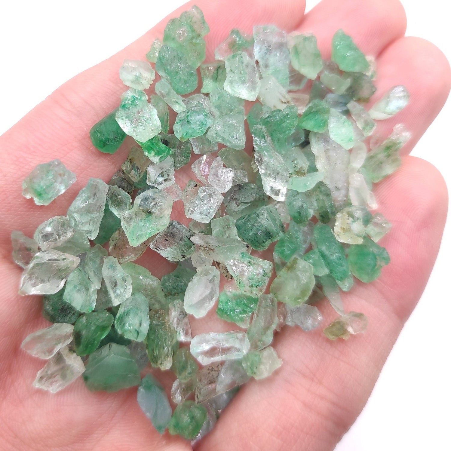 106ct Emerald Lot - Oiled & Dyed Emerald Gemstones - Green Emerald from Colombia - Rough Emerald Crystal Lot - Loose Emerald Lot