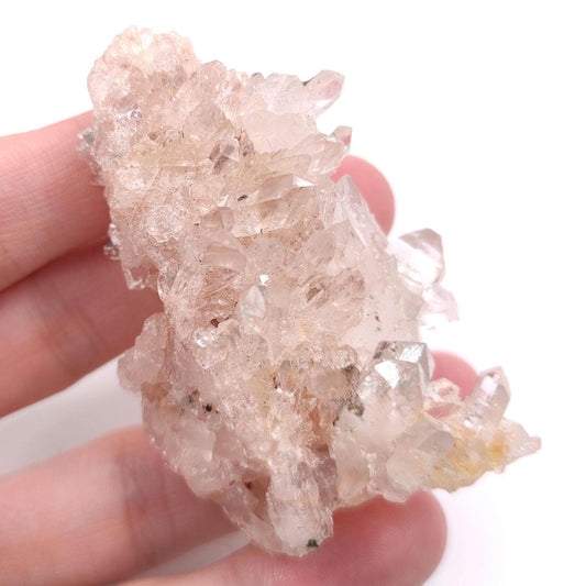 63g Natural Pink Lithium Coated Quartz Crystal - Bolivar, Santander, Colombia - Pink Quartz Cluster - Crystallized Quartz Mineral Specimen