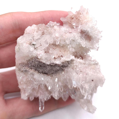 120g Natural Pink Lithium Coated Quartz Crystal - Bolivar, Santander, Colombia - Pink Quartz Cluster - Crystallized Quartz Mineral Specimen