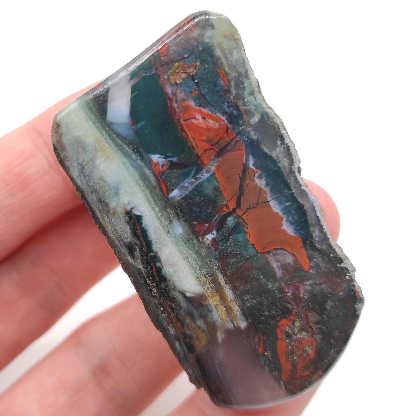 45g Bay of Fundy Agate - Polished Agate Piece from Parrsboro, Minas Basin, Nova Scotia, Canada - Canadian Agate - Raw & Polished Agate