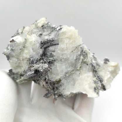 283g Native Silver on Calcite from Bou Azzer, Morocco - Rare Mineral Specimen