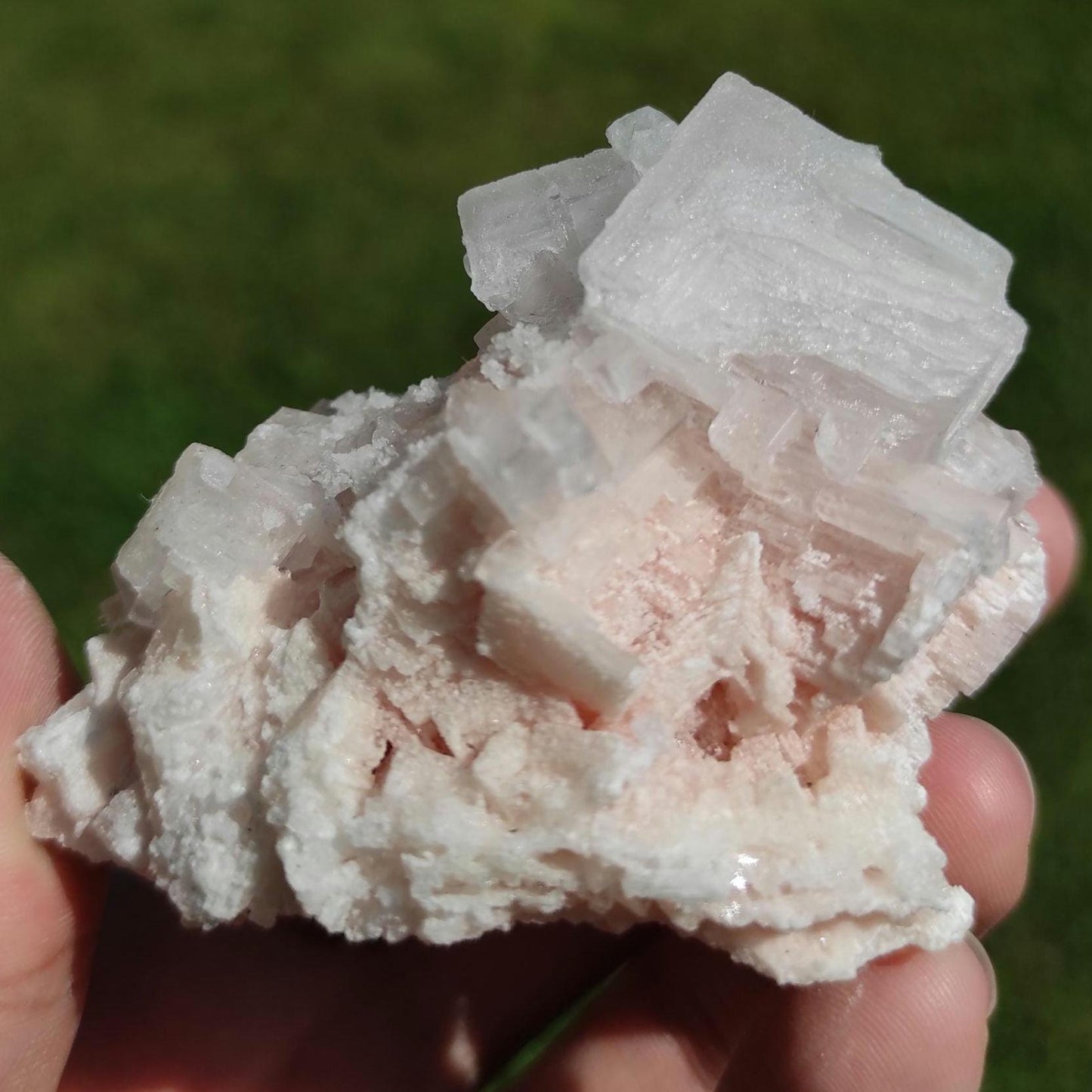 115g Light Pink Halite Crystal - Searles Lake, California - Natural Halite Salt Crystal - Raw Halite - Halite Specimen Piece