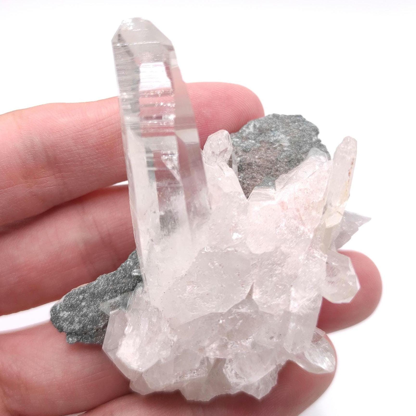 63g Clear Quartz Crystal Specimen - Clear Quartz Cluster from Belleza, Colombia - Quartz Crystals - Raw Quartz