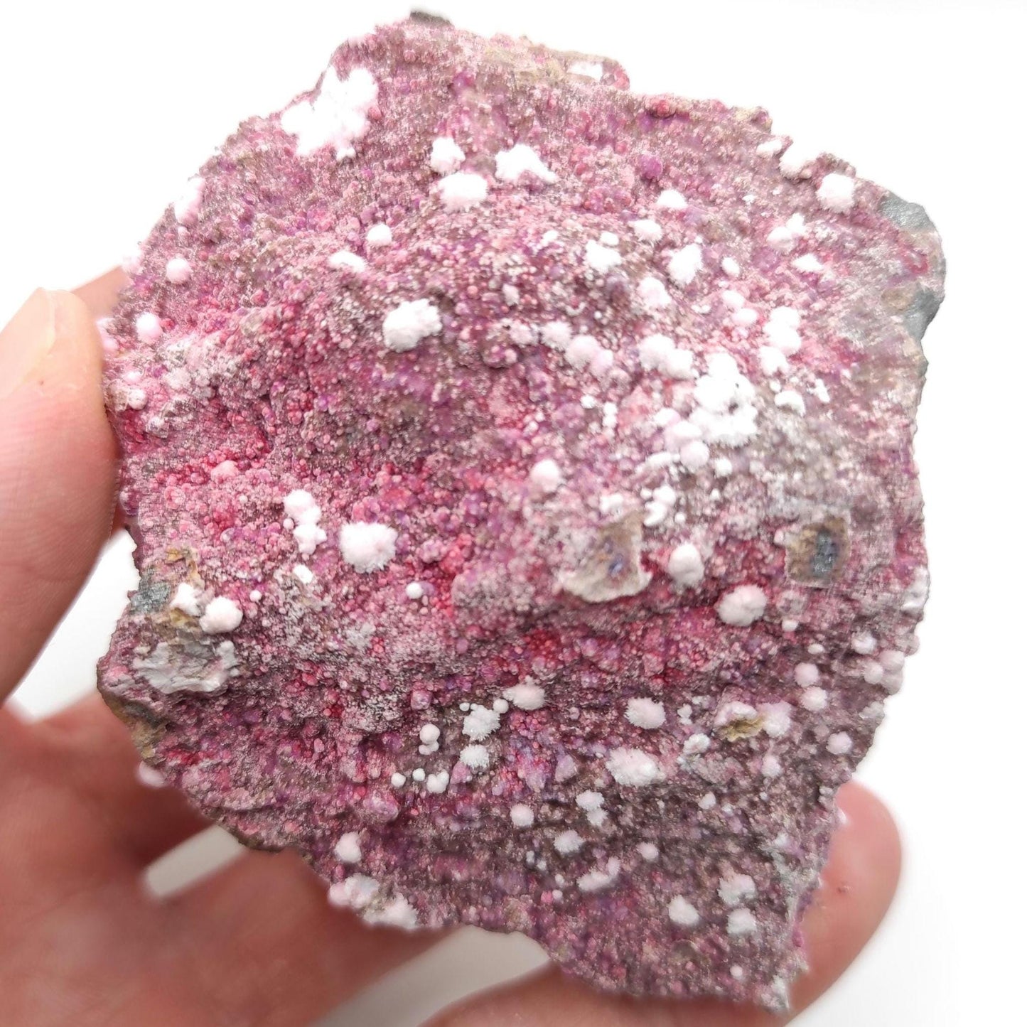 370g Rare Picropharmacolite Mineral - Rare Mineral Specimens - Bou Azzer, Morocco - Raw Pink Minerals - Mineral Collector's Piece