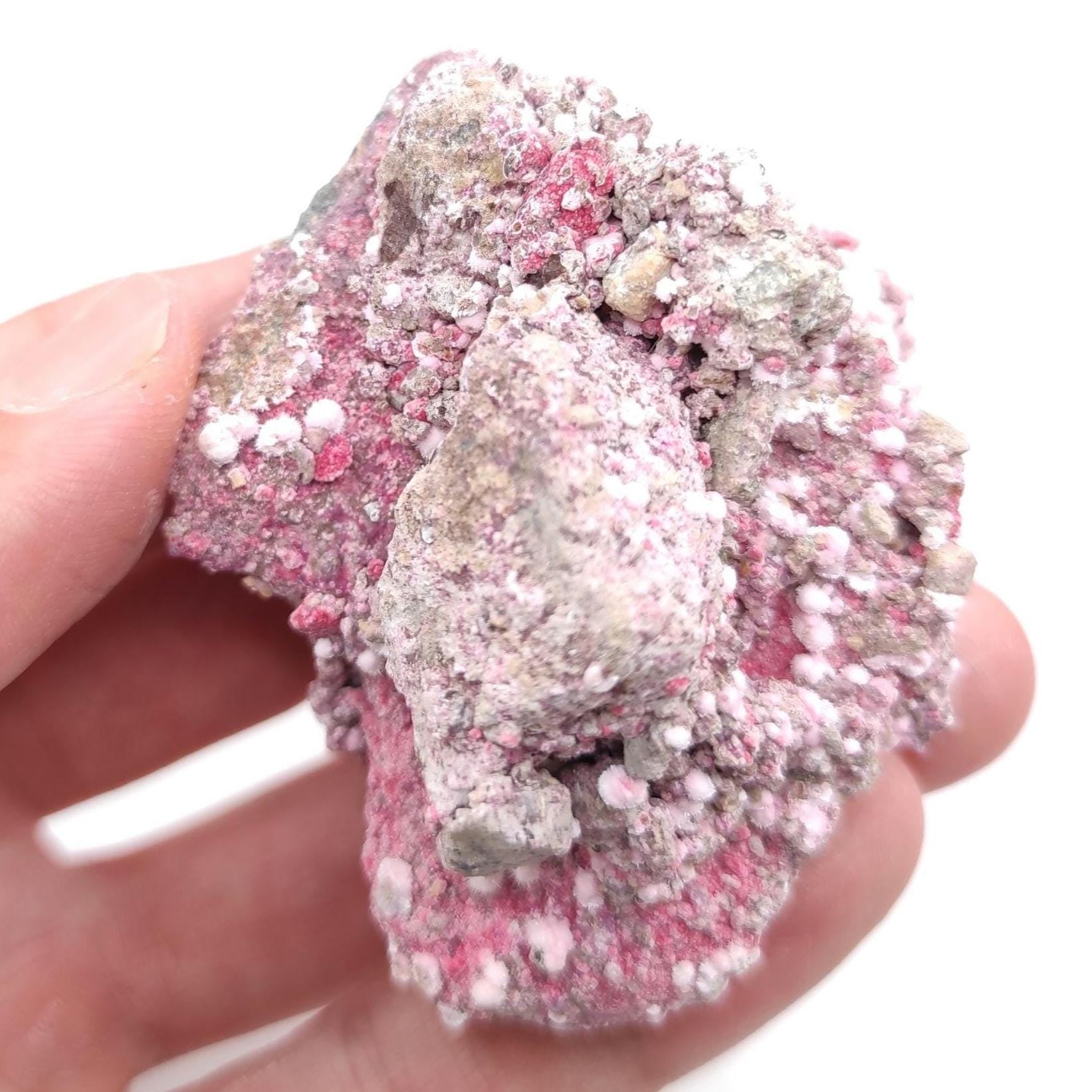 172g Rare Picropharmacolite Mineral - Rare Mineral Specimens - Bou Azzer, Morocco - Raw Pink Minerals - Mineral Collector's Piece