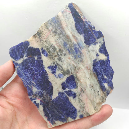 124g Sodalite Slab - Bancroft, Ontario Locality - Canadian Sodalite - Raw Sodalite for Cutting - Blue Sodalite Stone Canada - For Lapidary