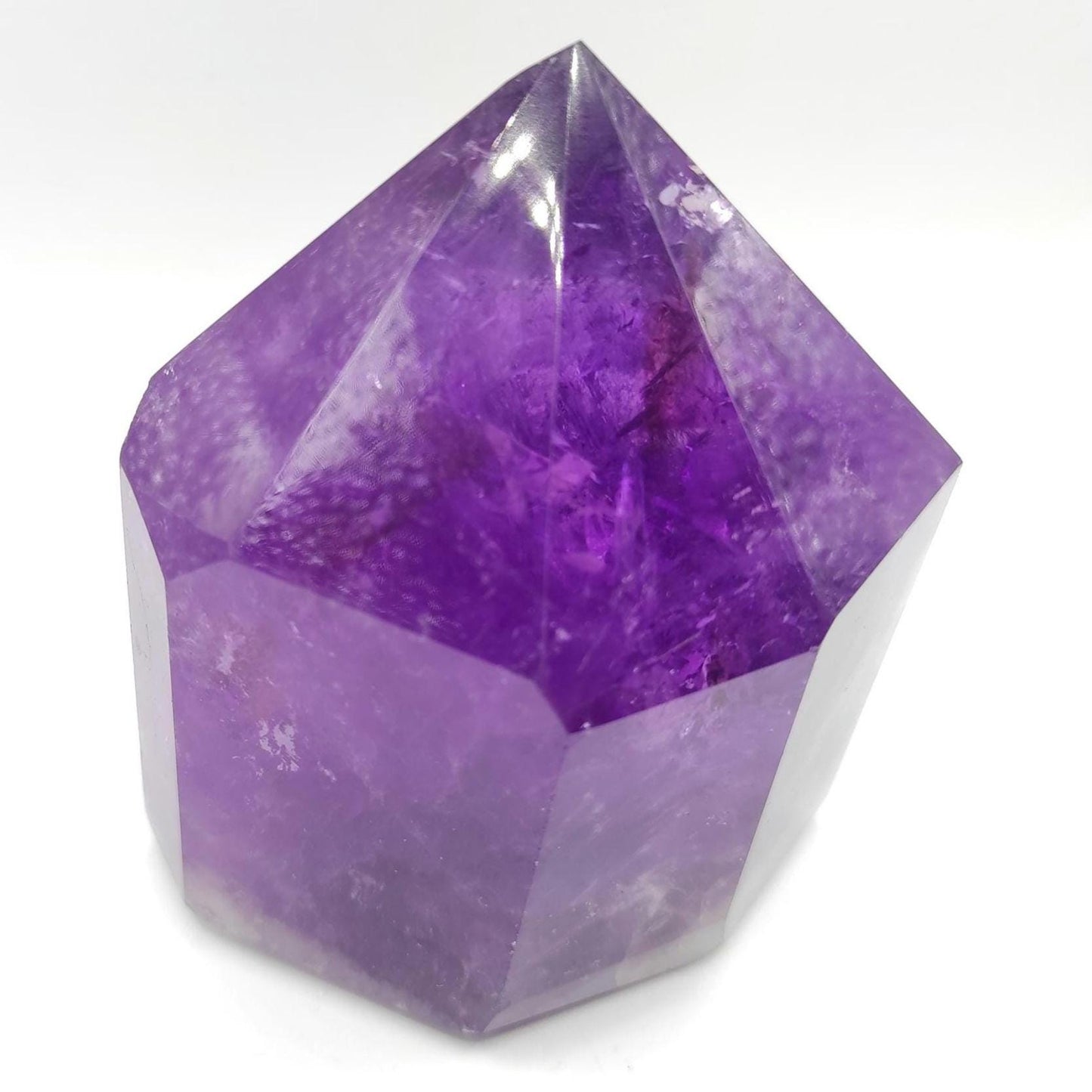 391g Polished Amethyst Crystal Tower