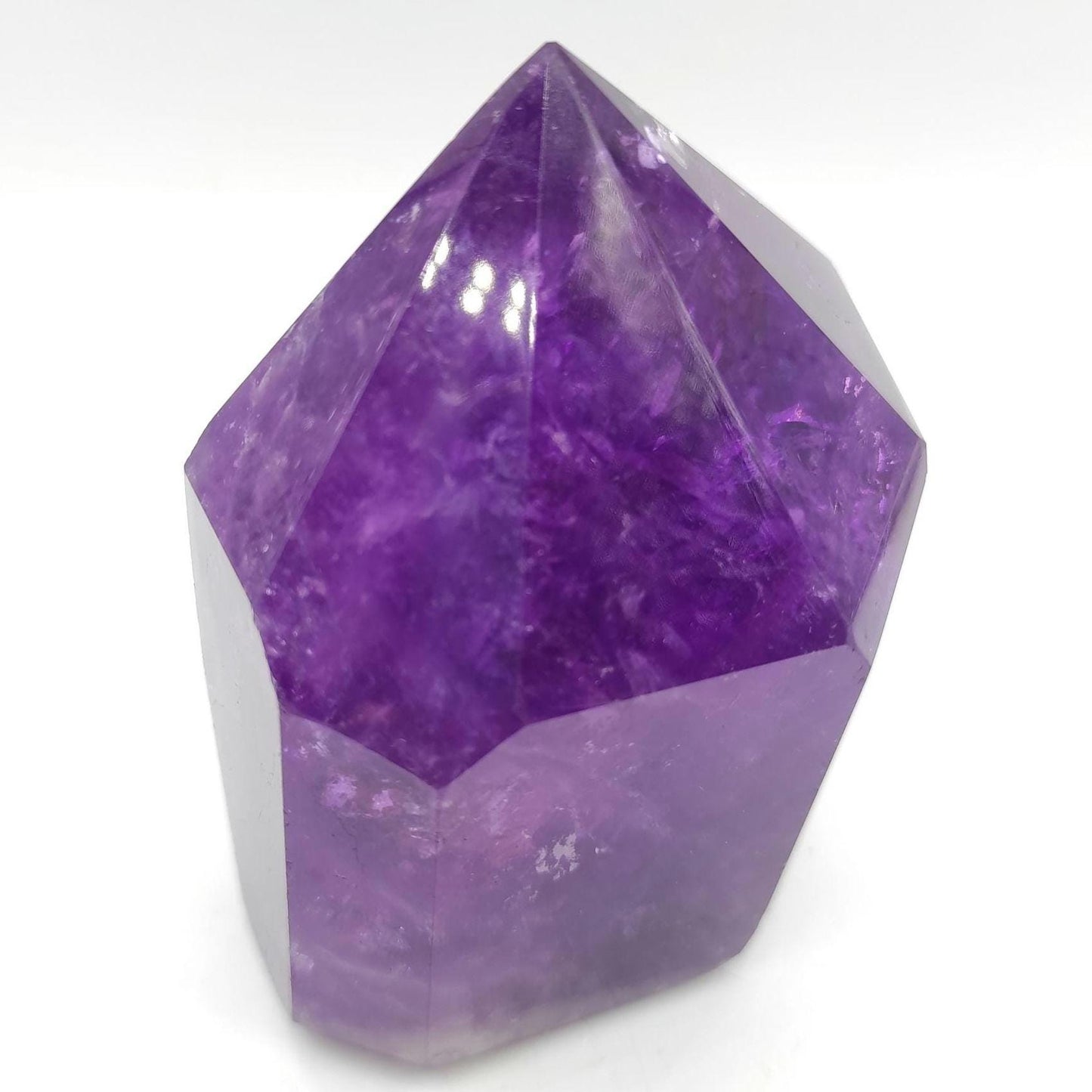 391g Polished Amethyst Crystal Tower