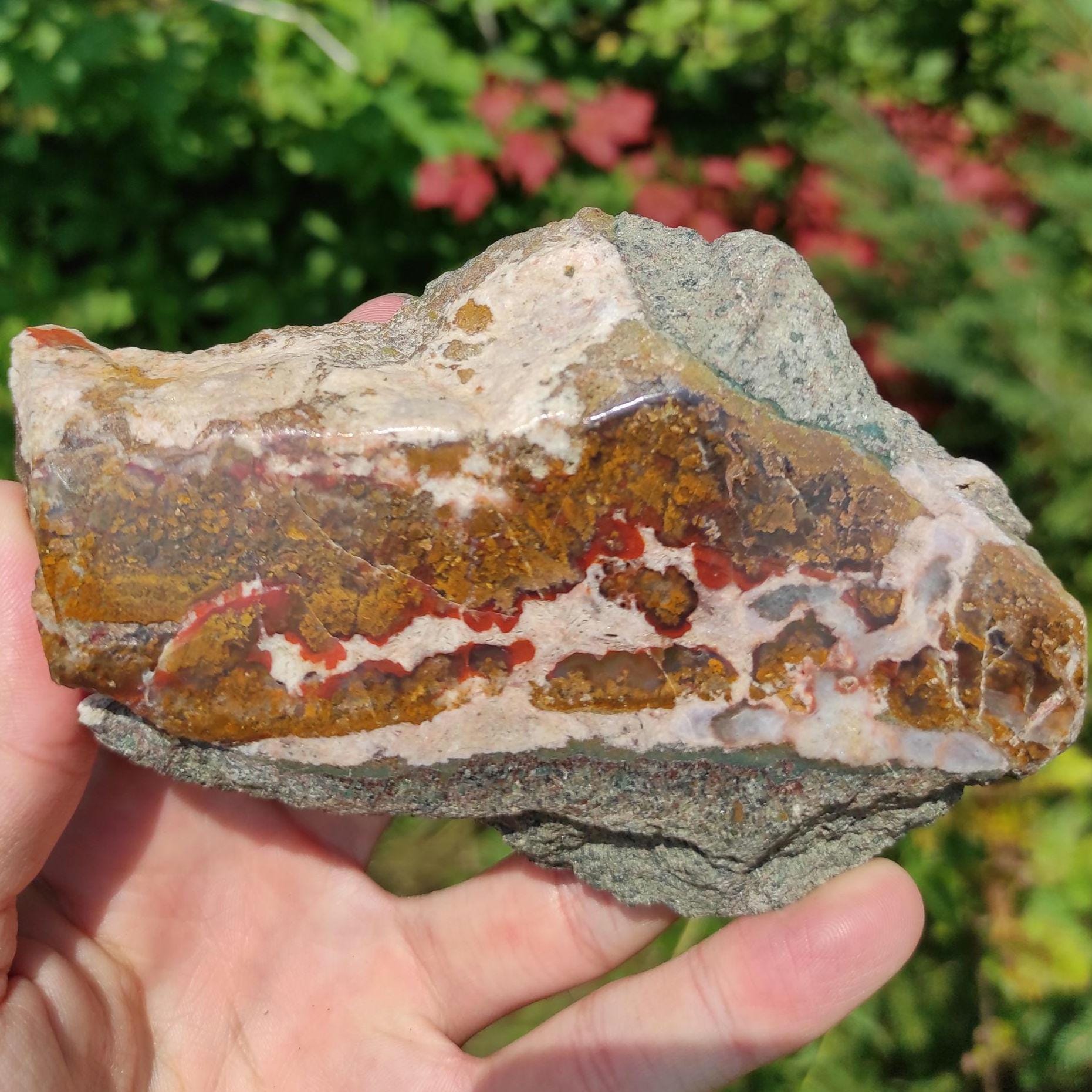 424g Bay of Fundy Agate - Polished Agate Piece from Parrsboro, Minas Basin, Nova Scotia, Canada - Canadian Agate - Raw & Polished Agate