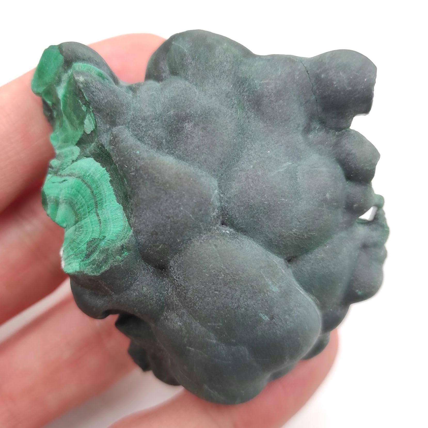 128g High Quality Malachite Specimen - Malachite Mineral from Katanga, Congo - Raw Malachite Crystal - Green Malachite - Velvet Malachite