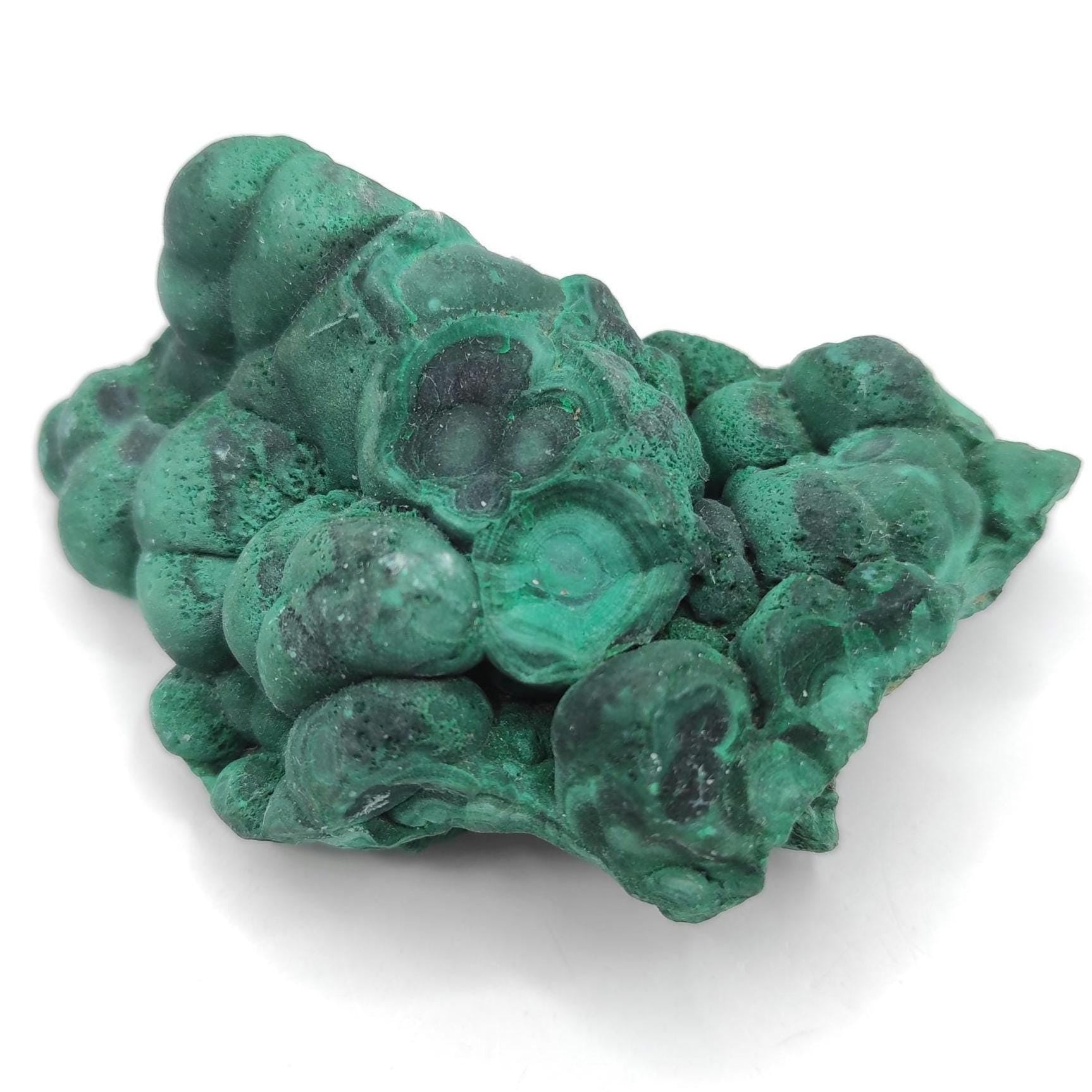 124g High Quality Malachite Specimen - Malachite Mineral from Katanga, Congo - Raw Malachite Crystal - Green Malachite - Velvet Malachite