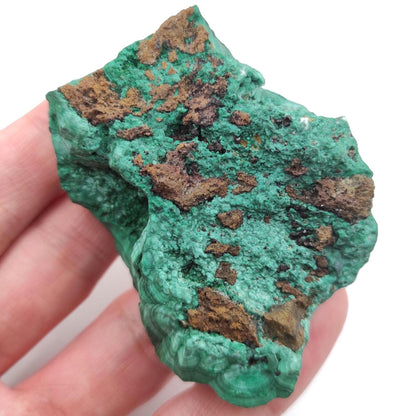 133g High Quality Malachite Specimen - Malachite Mineral from Katanga, Congo - Raw Malachite Crystal - Green Malachite - Velvet Malachite