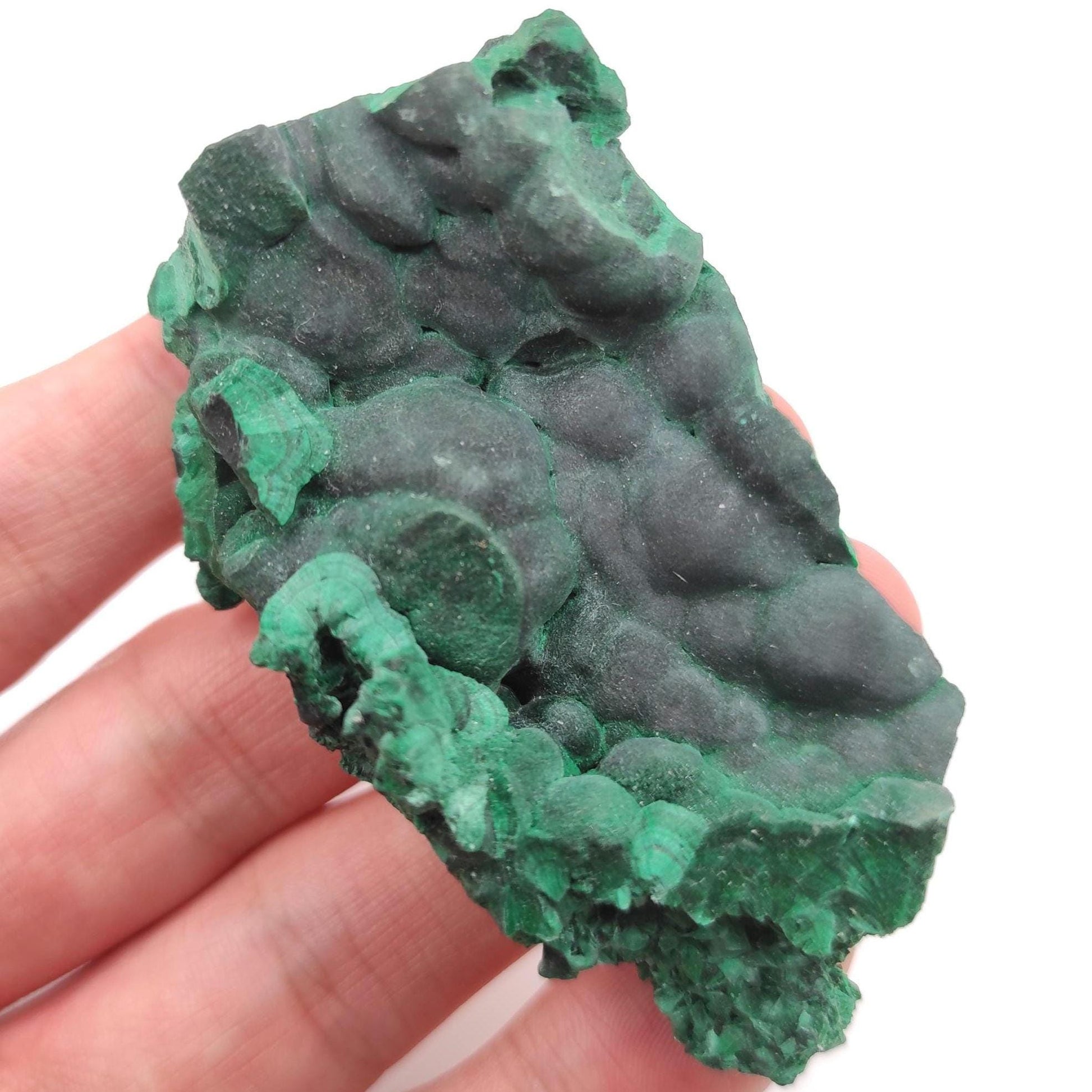 84g High Quality Malachite Specimen - Malachite Mineral from Katanga, Congo - Raw Malachite Crystal - Green Malachite - Velvet Malachite