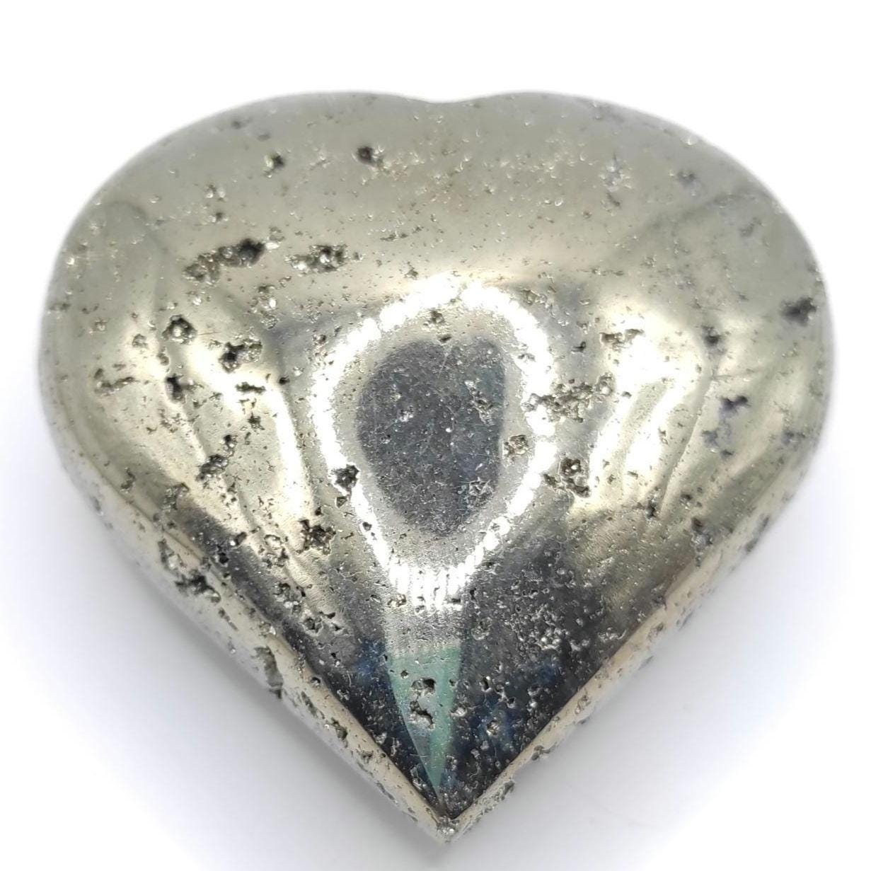 294g Polished Pyrite Heart from Peru