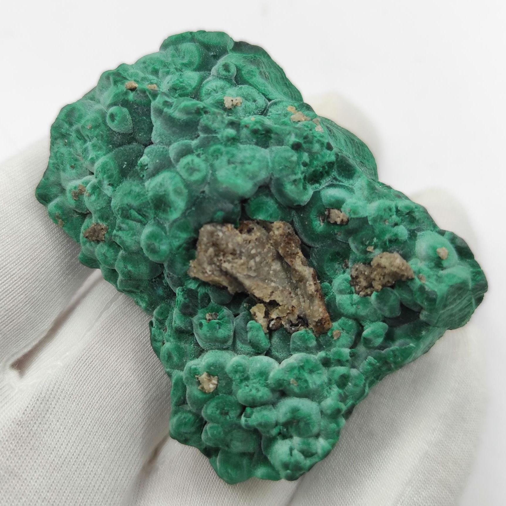 84g High Quality Malachite Specimen - Malachite Mineral from Katanga, Congo - Raw Malachite Crystal - Green Malachite - Velvet Malachite