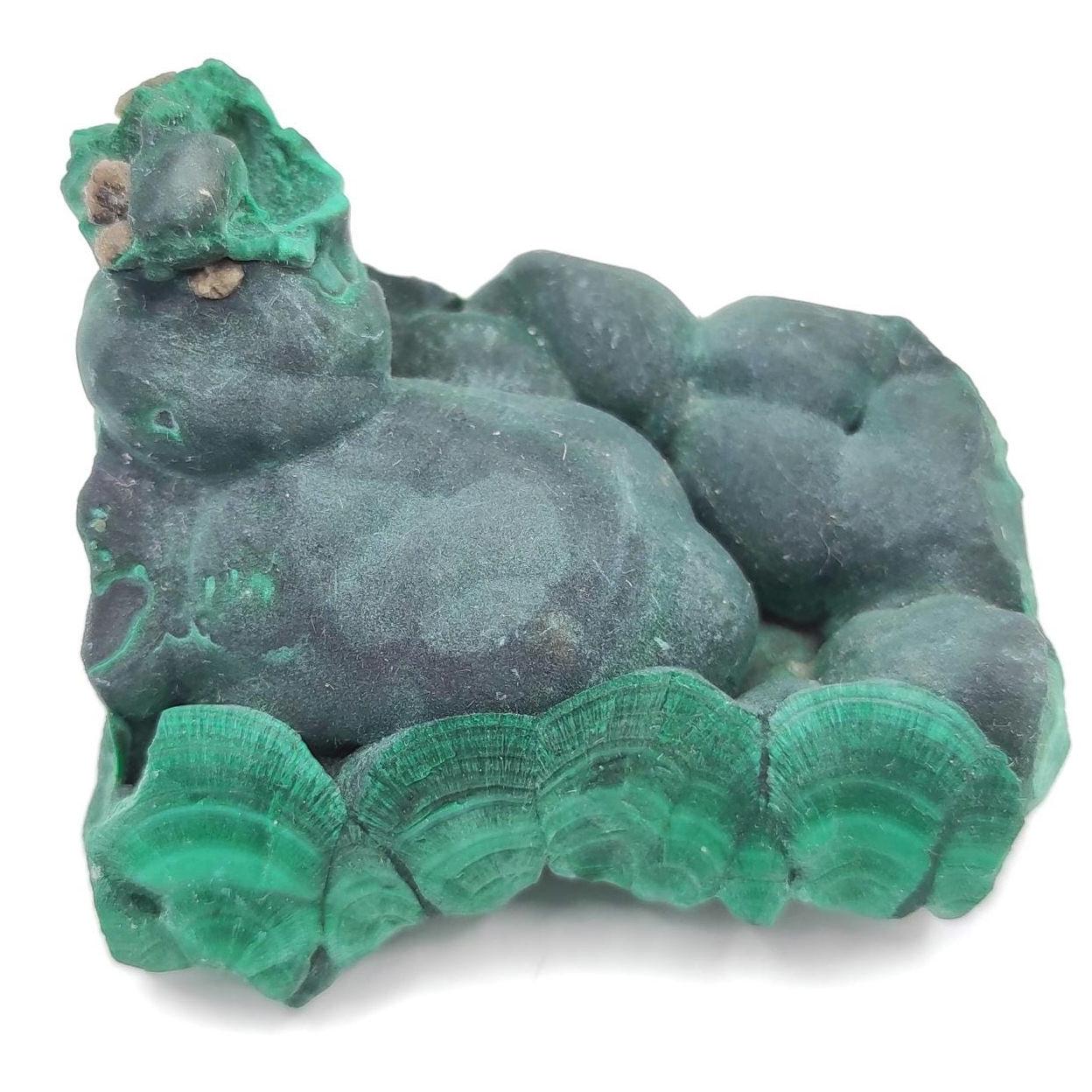 84g High Quality Malachite Specimen - Malachite Mineral from Katanga, Congo - Raw Malachite Crystal - Green Malachite - Velvet Malachite