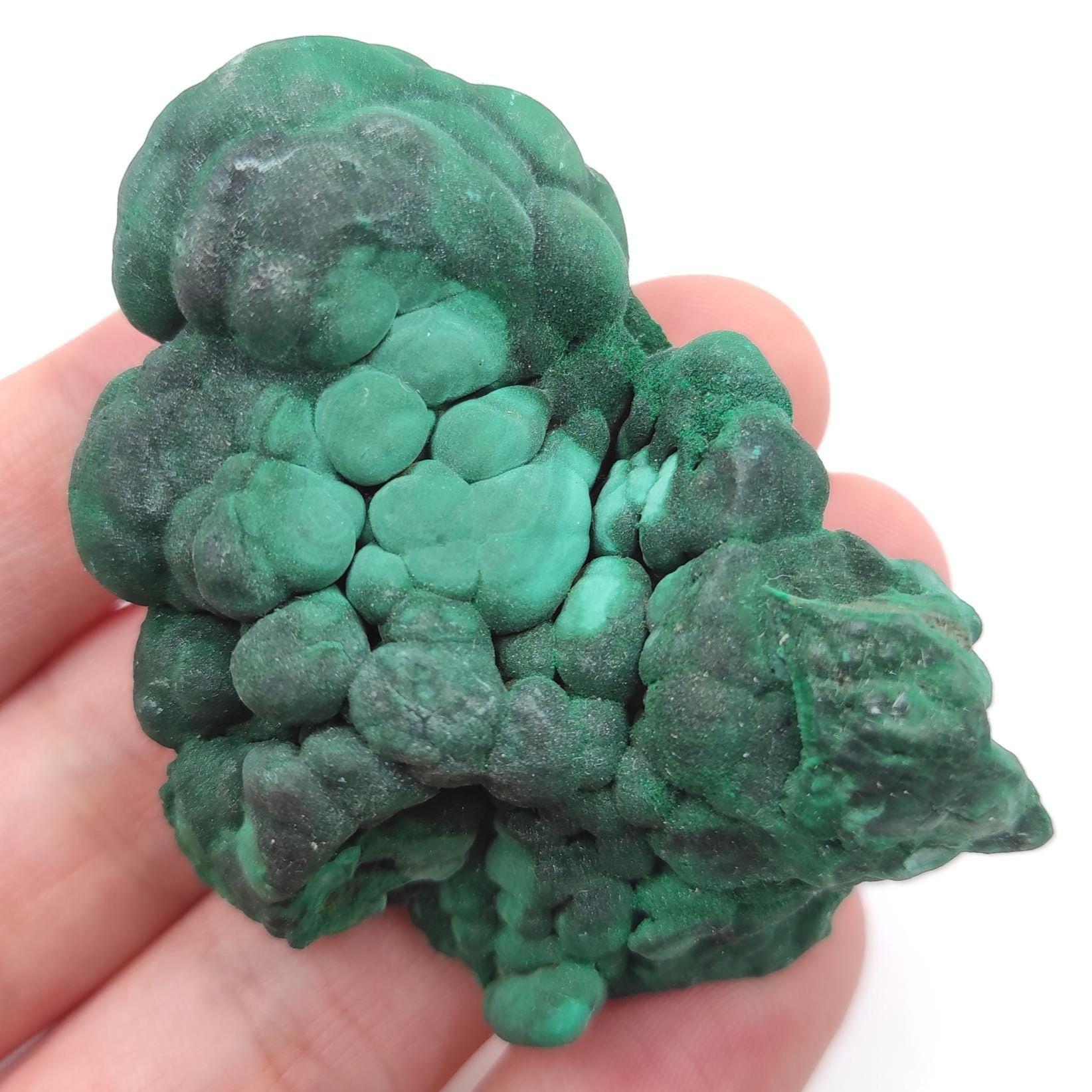 72g High Quality Malachite Specimen - Malachite Mineral from Katanga, Congo - Raw Malachite Crystal - Green Malachite - Velvet Malachite