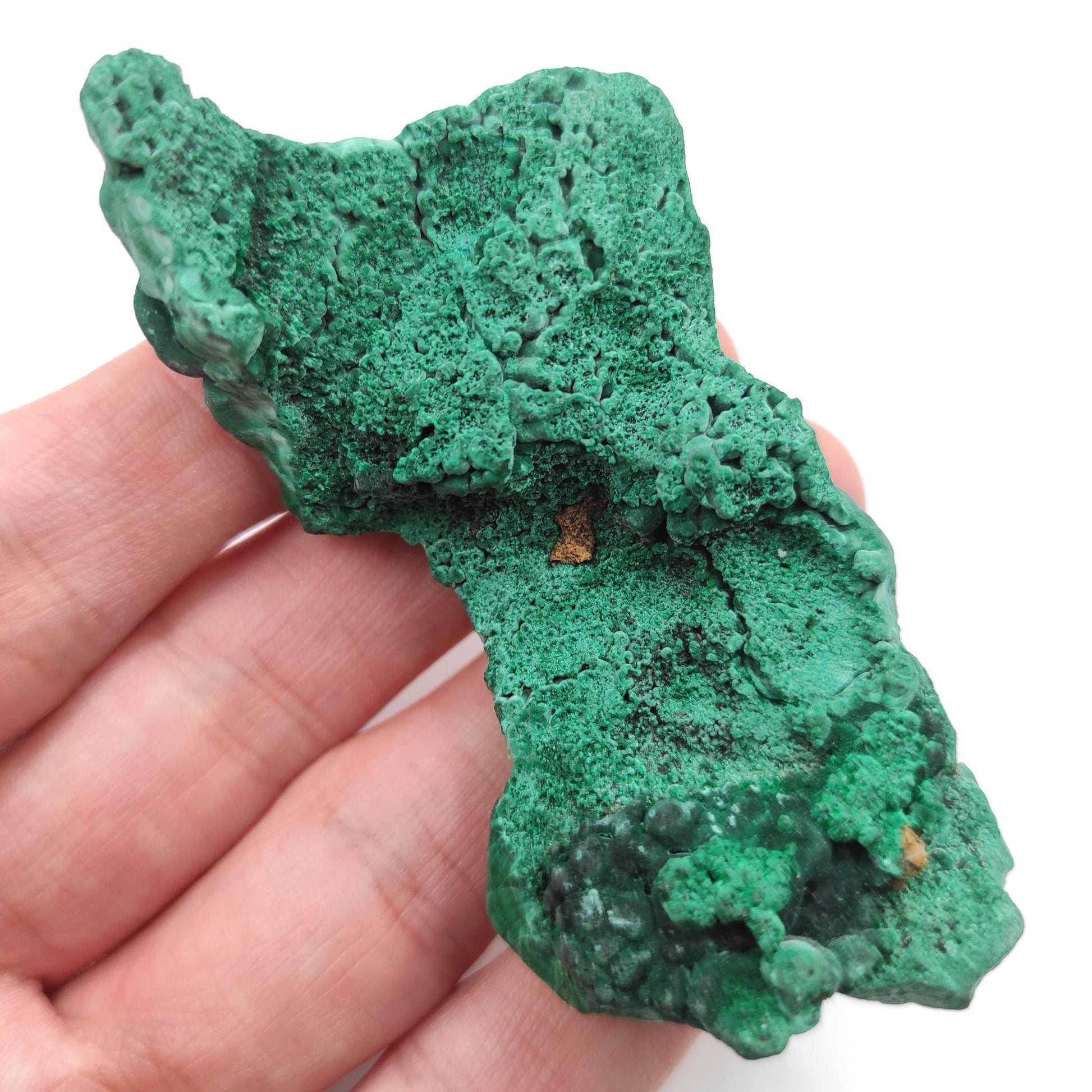 62g High Quality Malachite Specimen - Malachite Mineral from Katanga, Congo - Raw Malachite Crystal - Green Malachite - Velvet Malachite