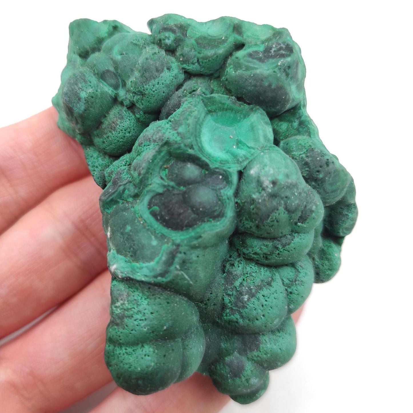 124g High Quality Malachite Specimen - Malachite Mineral from Katanga, Congo - Raw Malachite Crystal - Green Malachite - Velvet Malachite