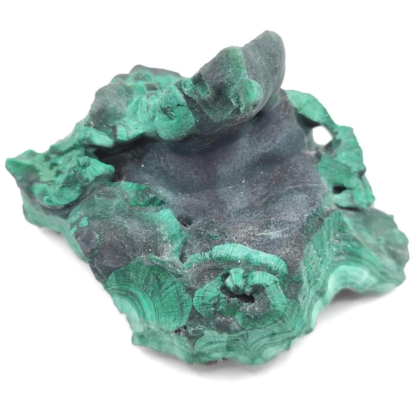 133g High Quality Malachite Specimen - Malachite Mineral from Katanga, Congo - Raw Malachite Crystal - Green Malachite - Velvet Malachite