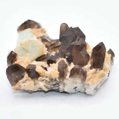 105g Amazonite with Smoky Quartz Specimen from Pikes Peak, Colorado - Natural Amazonite Mineral from Colorado, USA - Smoky Quartz Point