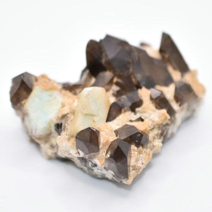 105g Amazonite with Smoky Quartz Specimen from Pikes Peak, Colorado - Natural Amazonite Mineral from Colorado, USA - Smoky Quartz Point