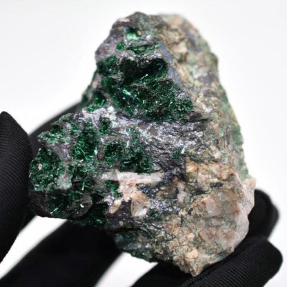 168g High Quality Brochantite - Bou Azzer, Morocco - Brochantite Mineral Specimen - Brochantite in Matrix - Green Brochantite Crystal