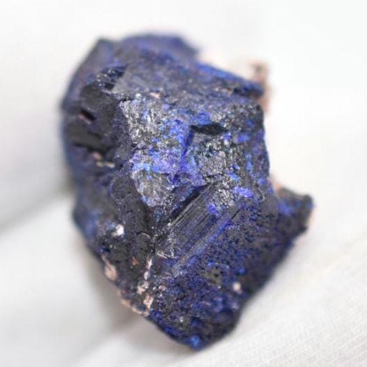 11.84g Crystallized Azurite - Kerrouchen, Morocco - Blue Azurite Specimen - High Quality Blue Azurite - Azurite Mineral Specimen