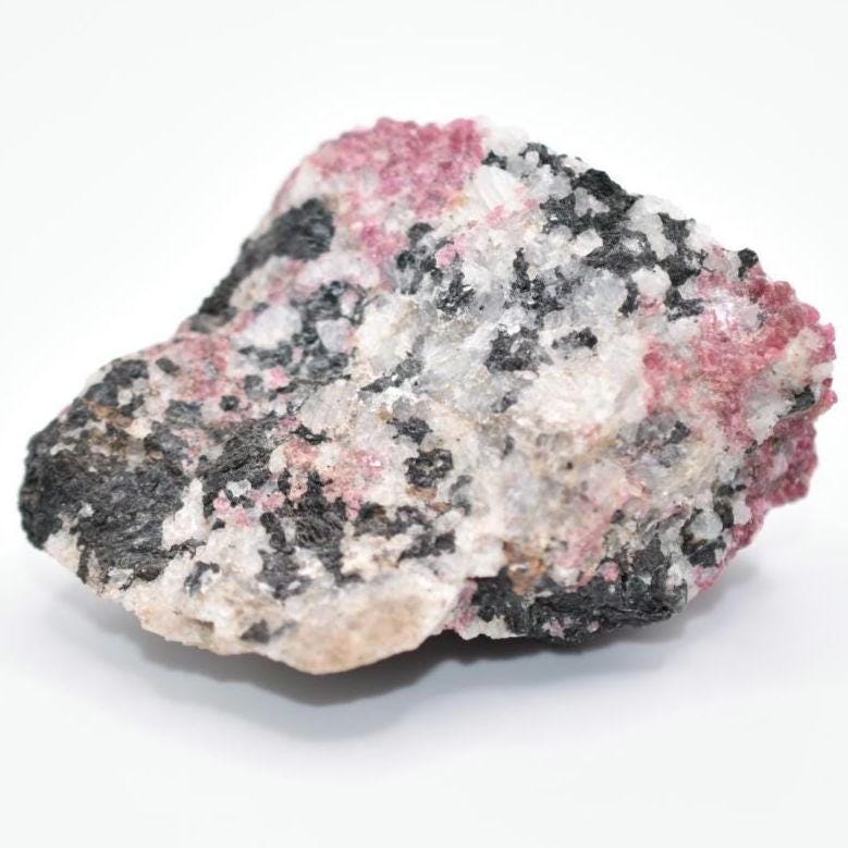 73g Eudialyte Mineral Specimen - Eudialyte Crystal - Pink Eudialyte from Kipawa Region, Quebec - Rough Eudialyte Mineral - Canadian Mineral