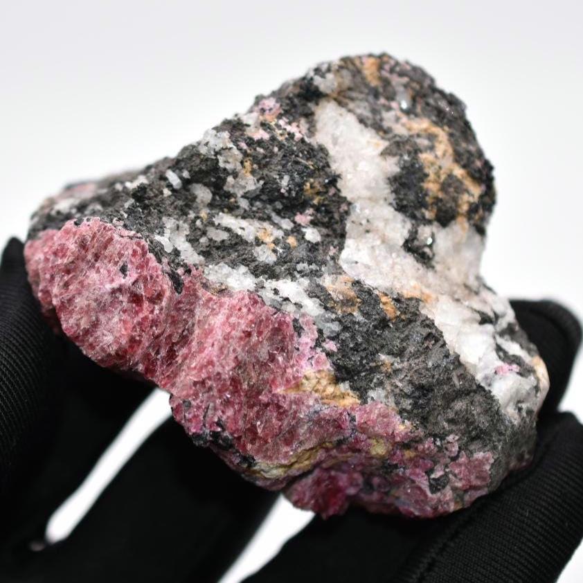 120g Eudialyte Mineral Specimen - Eudialyte Crystal - Pink Eudialyte from Kipawa Region, Quebec - Rough Eudialyte Mineral - Canadian Mineral