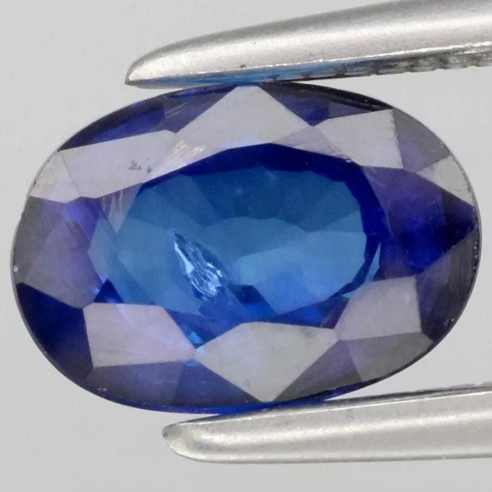 1.16ct Heated Blue Sapphire - Oval Faceted Sapphire from Tanzania - Oval Cut Blue Sapphire - Diffusion Heat Treated - Loose Gemstone