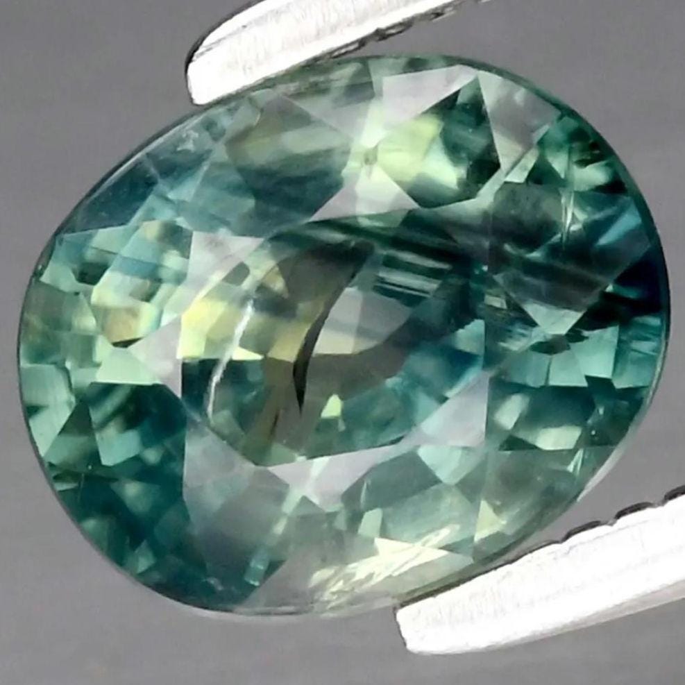 0.98ct Unheated Blue Sapphire - Oval Faceted Sapphire from Madagascar - Oval Cut Blue Green Sapphire - Unheated & Untreated - Loose Gemstone