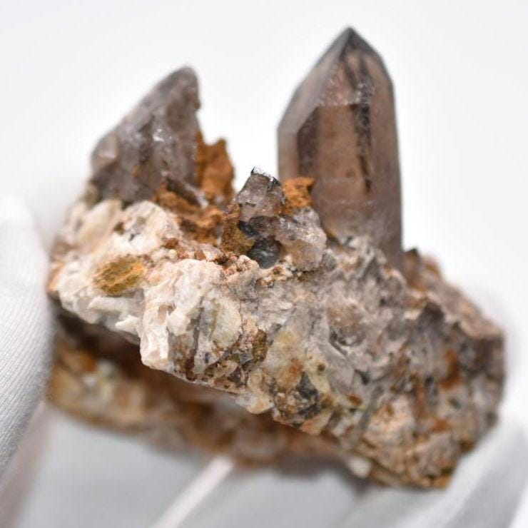 57g Smoky Quartz Point with Feldspar - Malawi