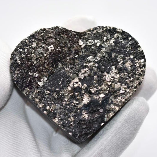 Rare! 156g Shungite with Pyrite Heart