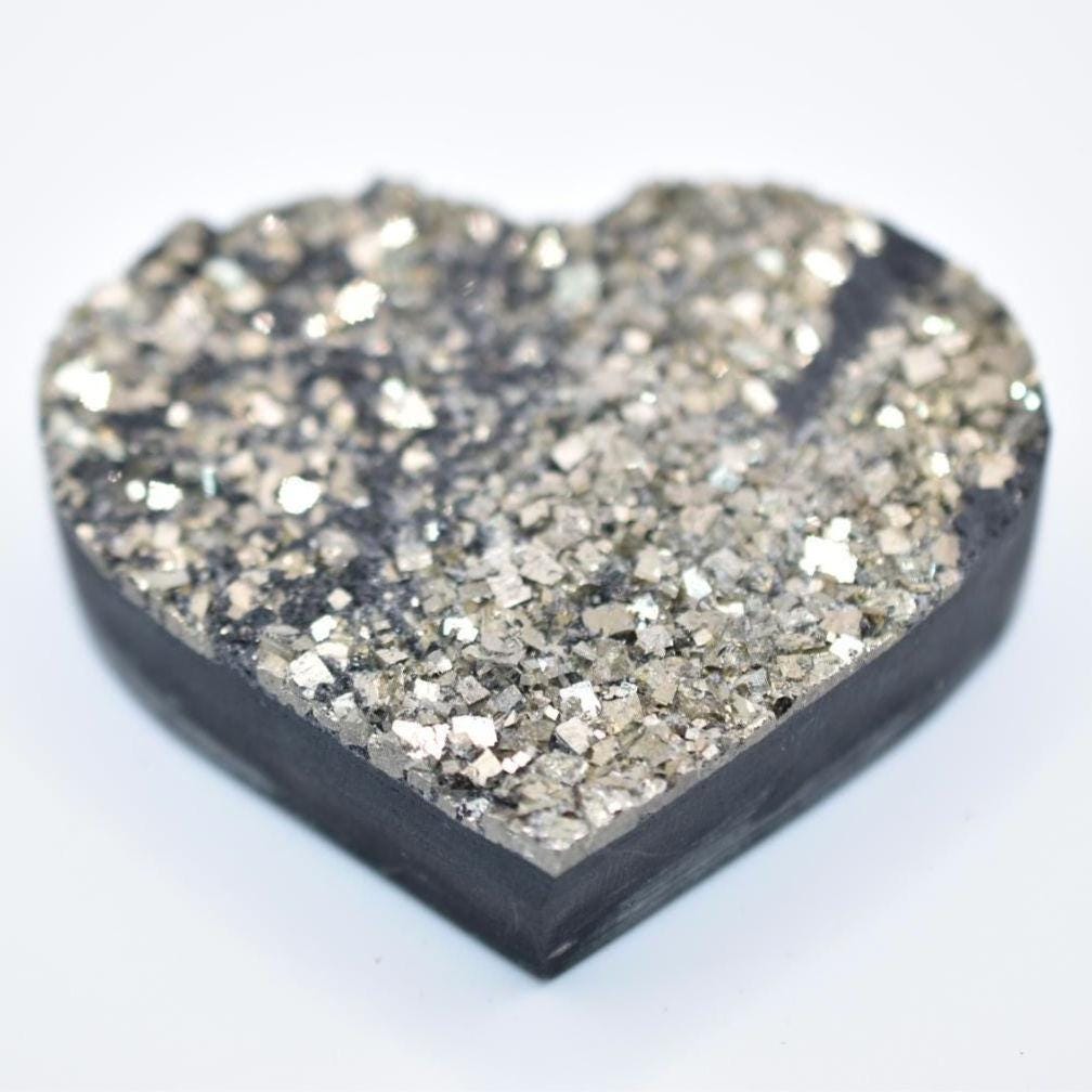 253g Shungite with Pyrite Heart from Brazil