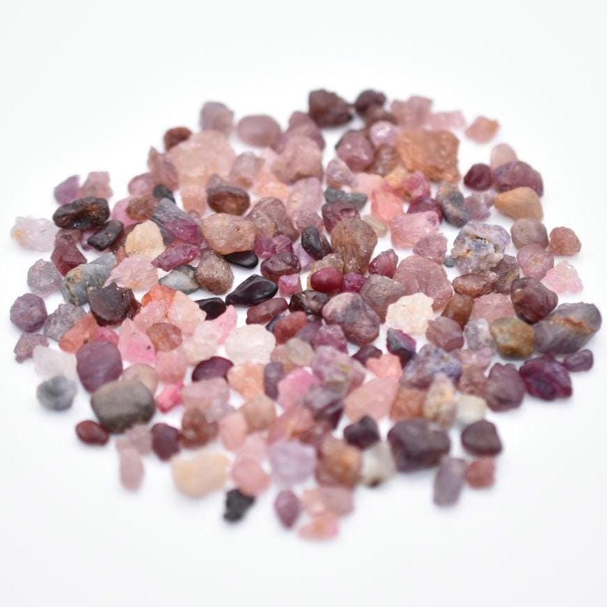 222ct Lot of Spinel Gemstones - Rough Spinel Gemstones - Multi Coloured Spinel Lot - Raw Spinel Crystals - Facet Rough Material